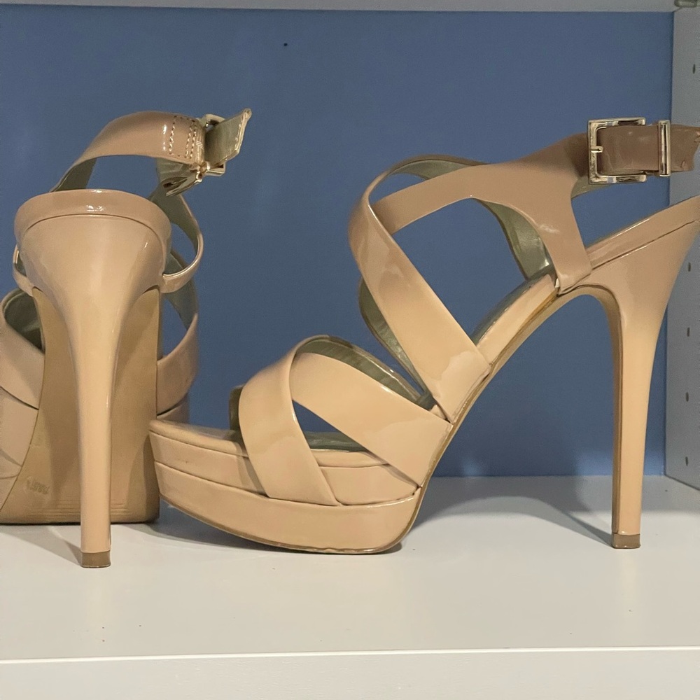 Jessica Simpson Elegant Tan High Heel Sandals